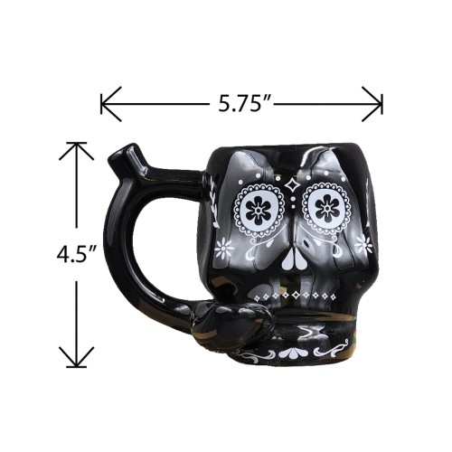 Fashioncraft Black Skull Mug