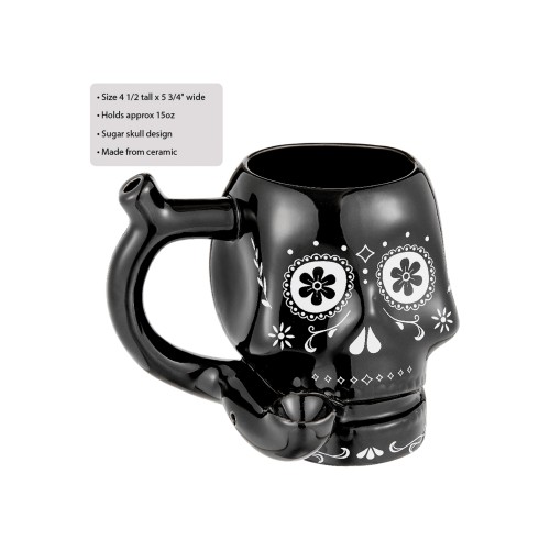 Fashioncraft Black Skull Mug