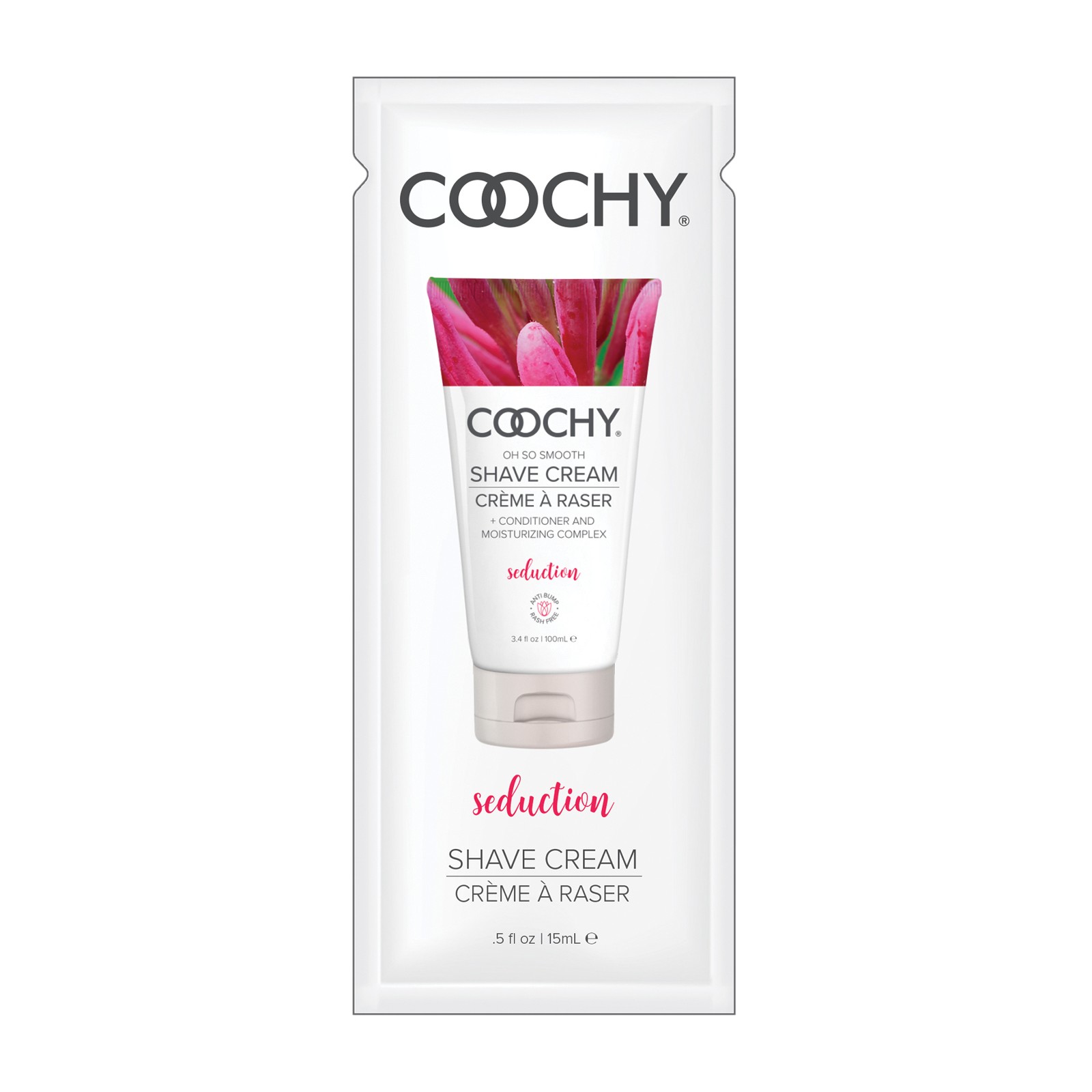 COOCHY Seduction Shave Cream Foil - .5 oz Honeysuckle/Citrus