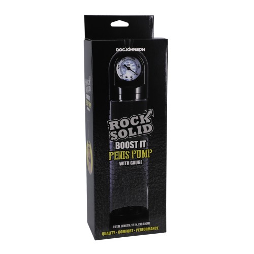 Bomba para Pene Rock Solid Boost It con Medidor