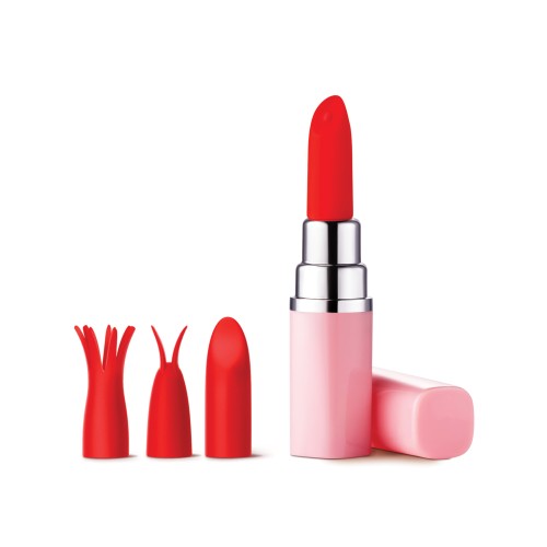 Luv Inc. Lipstick Vibrator 4 Heads Light Pink