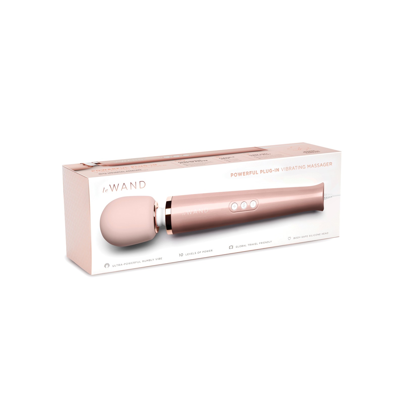 Le Wand Plug-In Vibrating Massager - Rose Gold