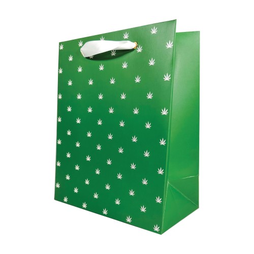 Polka Pot Gift Bag Green White