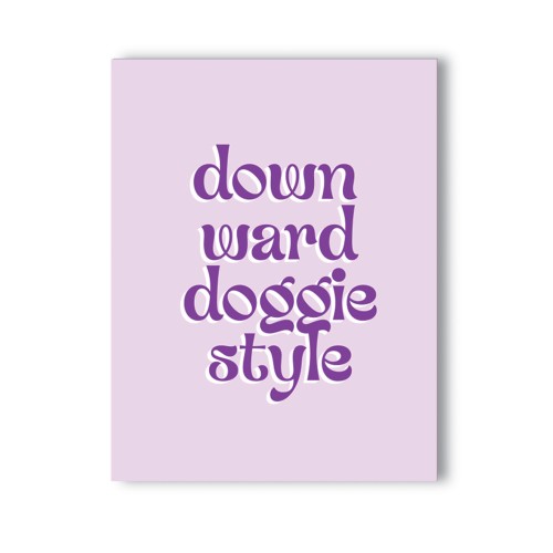 Downward Doggie Naughty Greeting Card