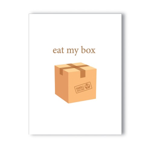 Tarjeta de Saludo Traviesa Eat My Box