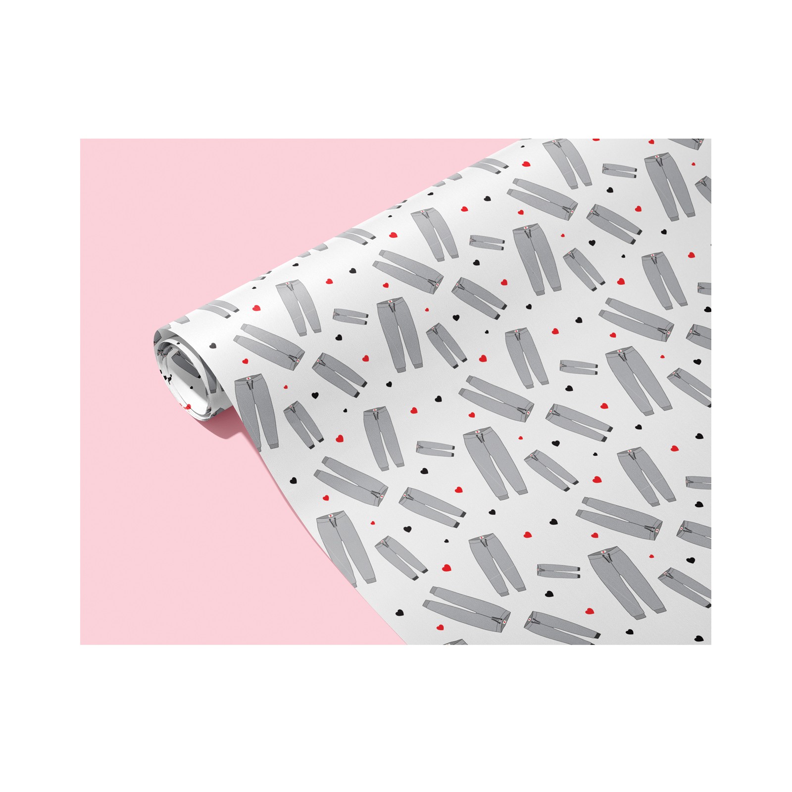 Grey Sweatpants Naughty Wrapping Paper