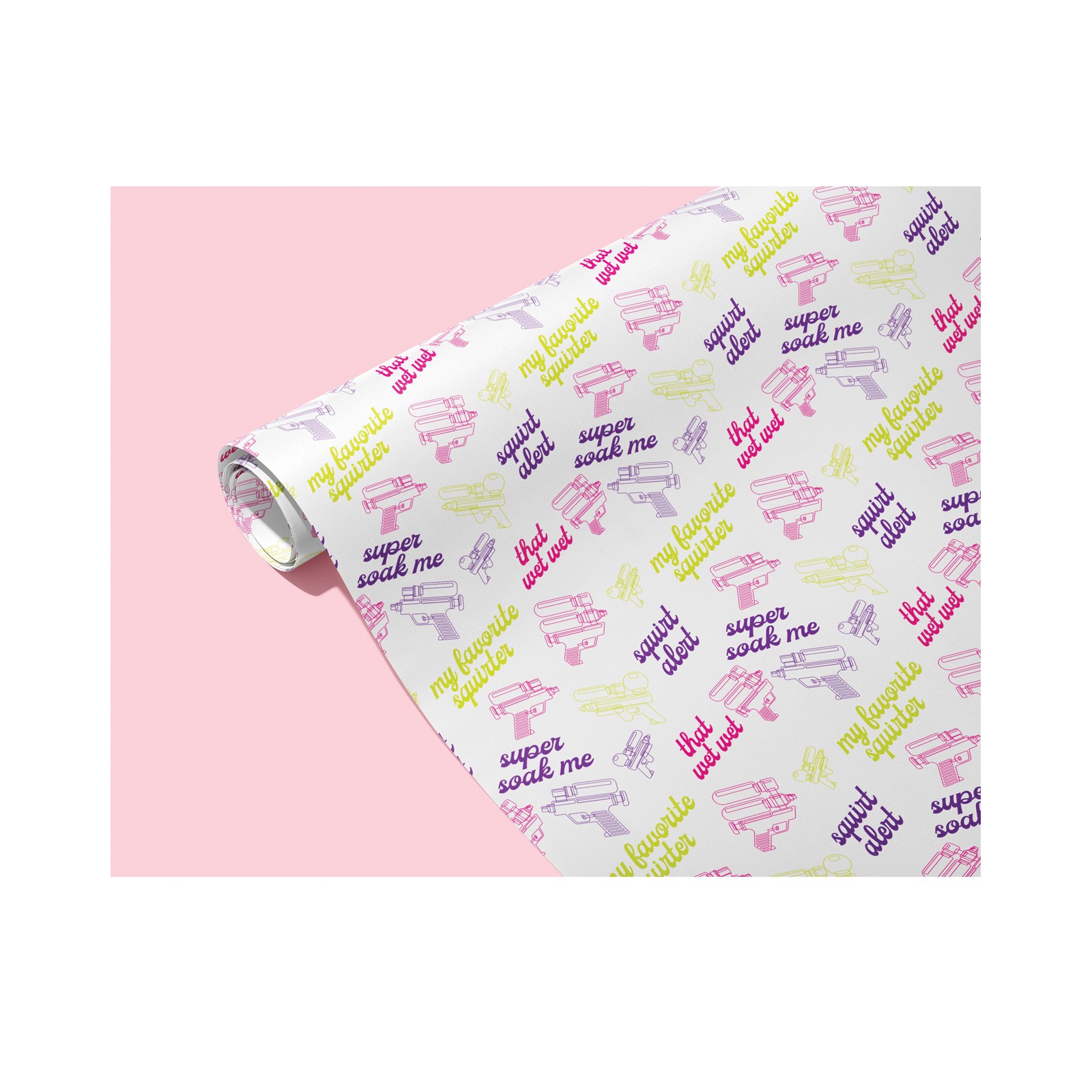 Naughty Squirt Alert Wrapping Paper