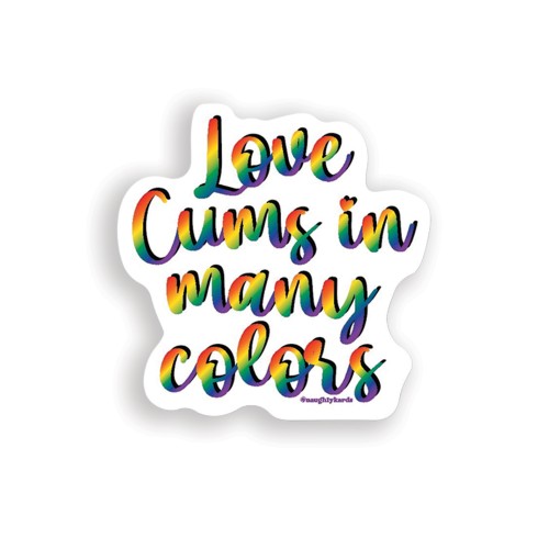 Love Cums Naughty Sticker - Pack of 3