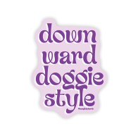 Downward Doggie Naughty Sticker - Pack of 3