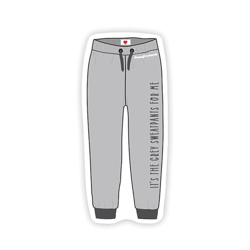 Grey Sweatpants Naughty Sticker Pack - Fun Personalization