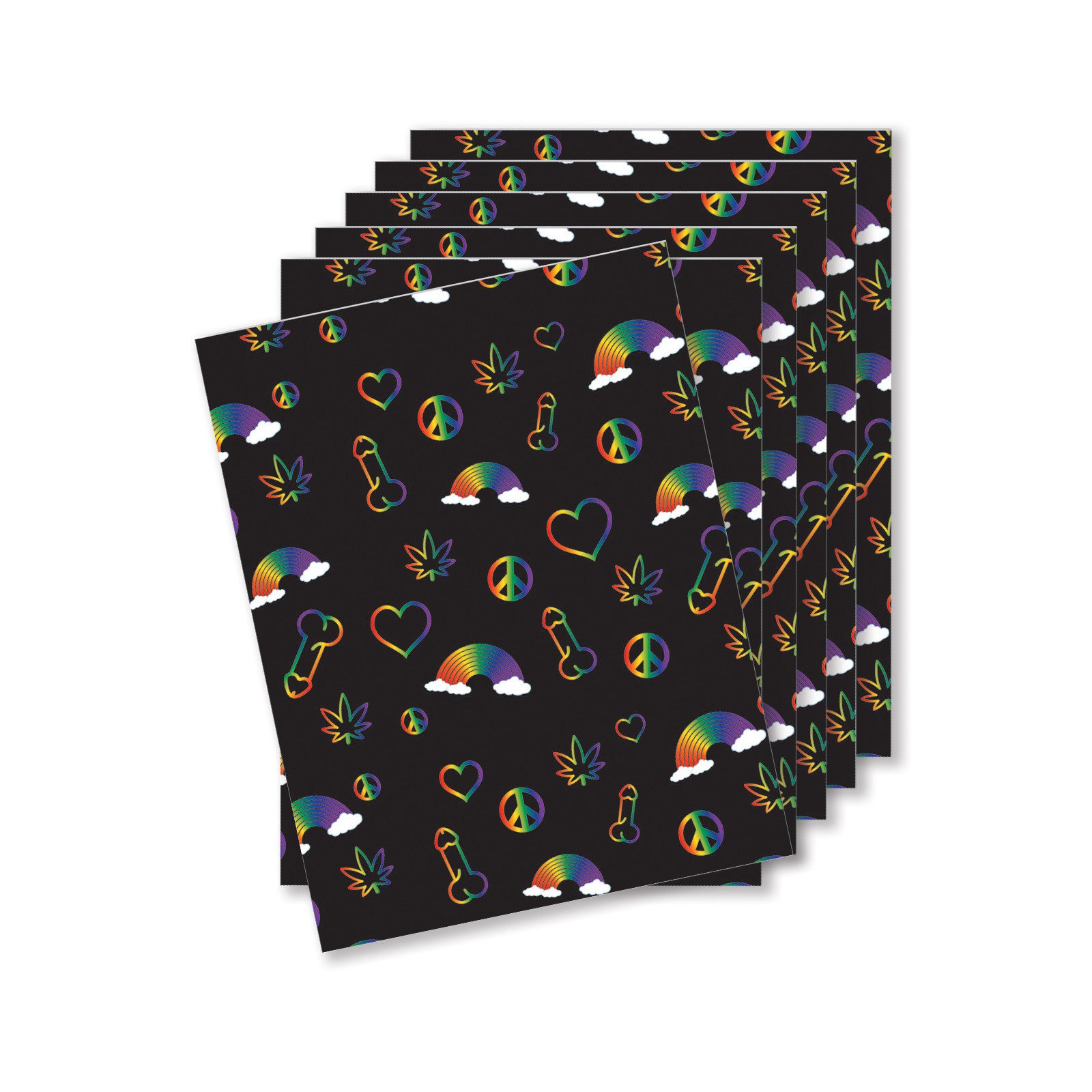 Rainbow Penis Naughty Greeting Card Pack