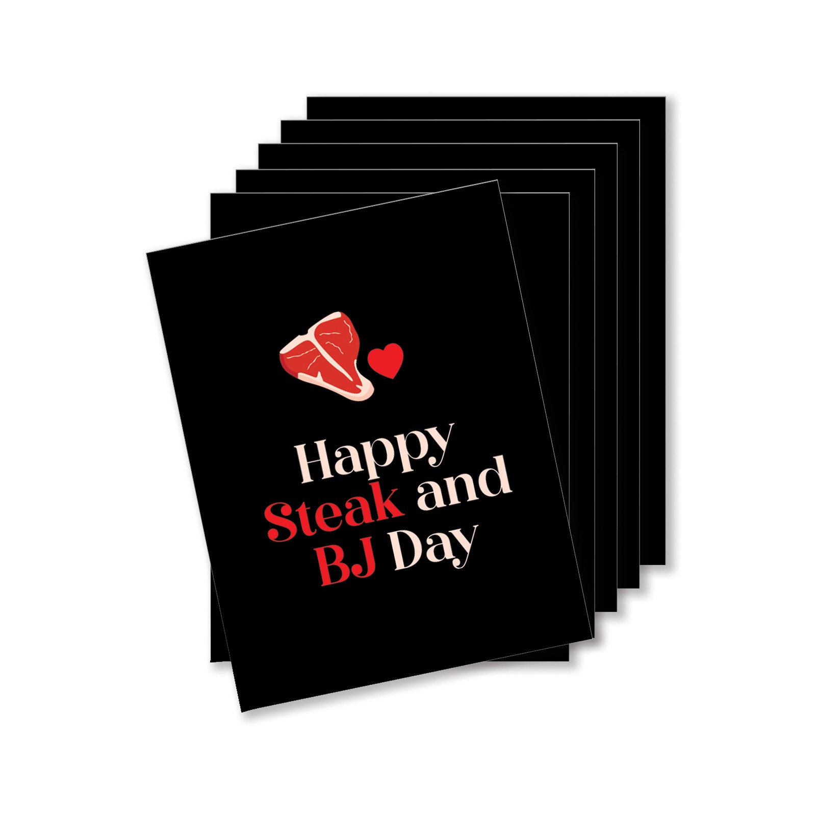 Happy Steak And BJ Day Naughty Greeting Card