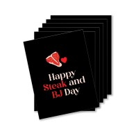 Happy Steak And BJ Day Naughty Greeting Card