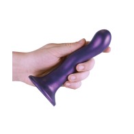 Dildo Curvo de G-spot en Color Metálico