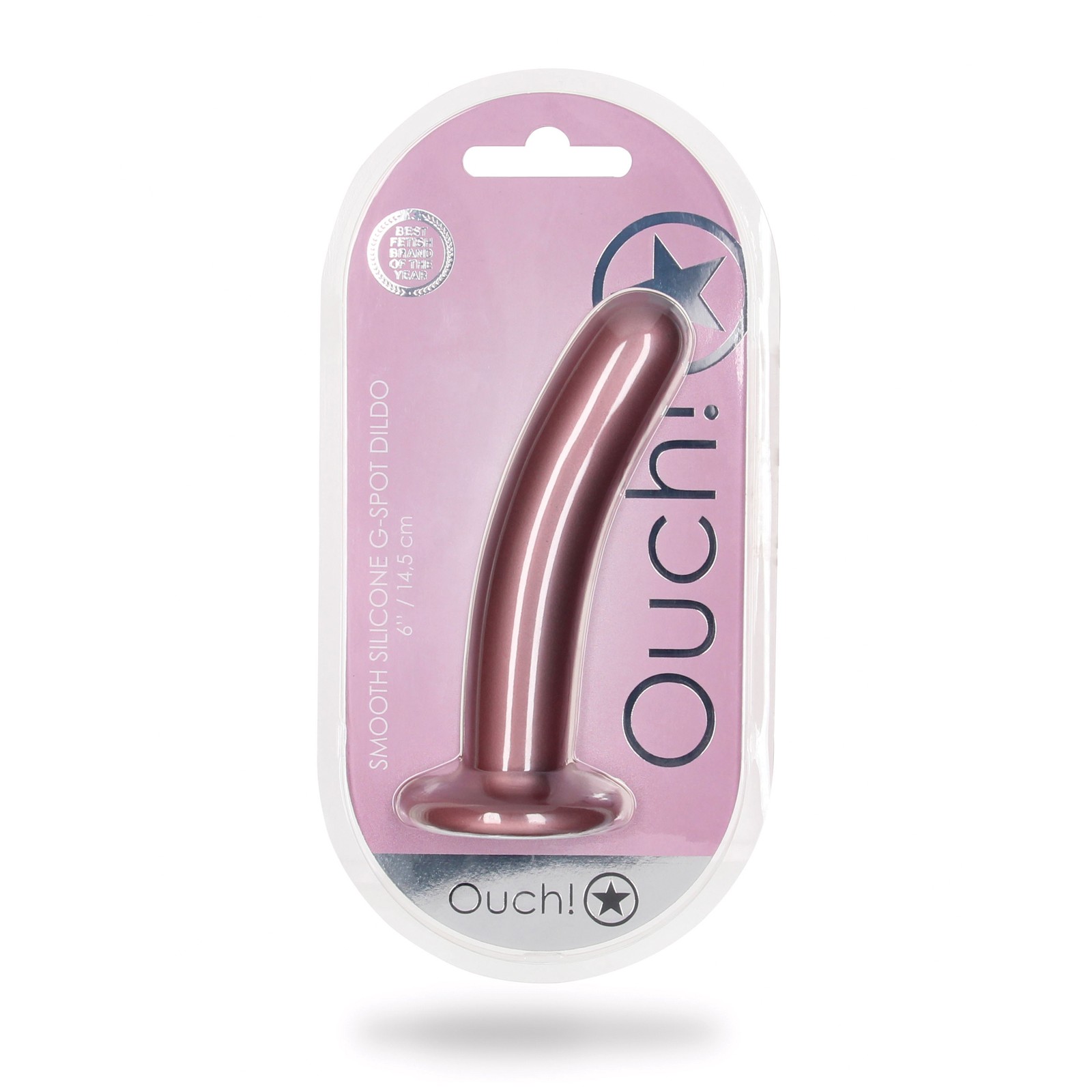 Dildo de G-Spot Suave de 6" Ouch - Oro Rosa