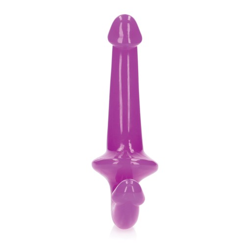 Shots RealRock Glow in the Dark Strapless Strap-On Purple