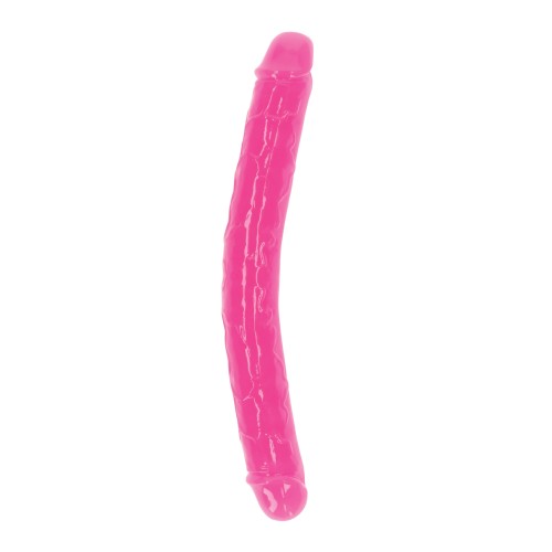 RealRock Double Dong Glow-in-the-Dark Neon Pink