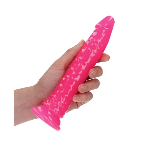 Shots RealRock 7 Inch Slim Dildo Glow in the Dark