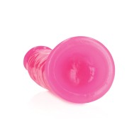 Shots RealRock 6" Slim Dildo - Neon Pink