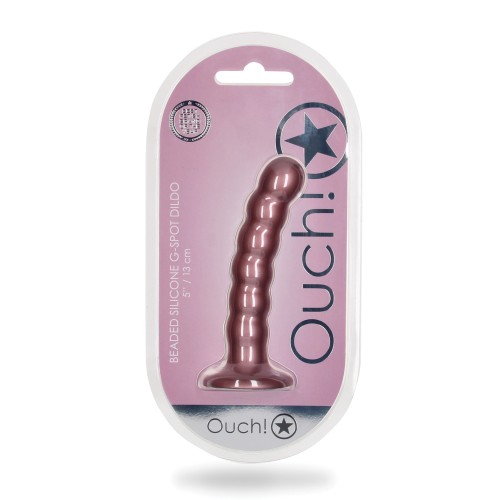 Ouch Rose Gold Beaded G-Spot Dildo