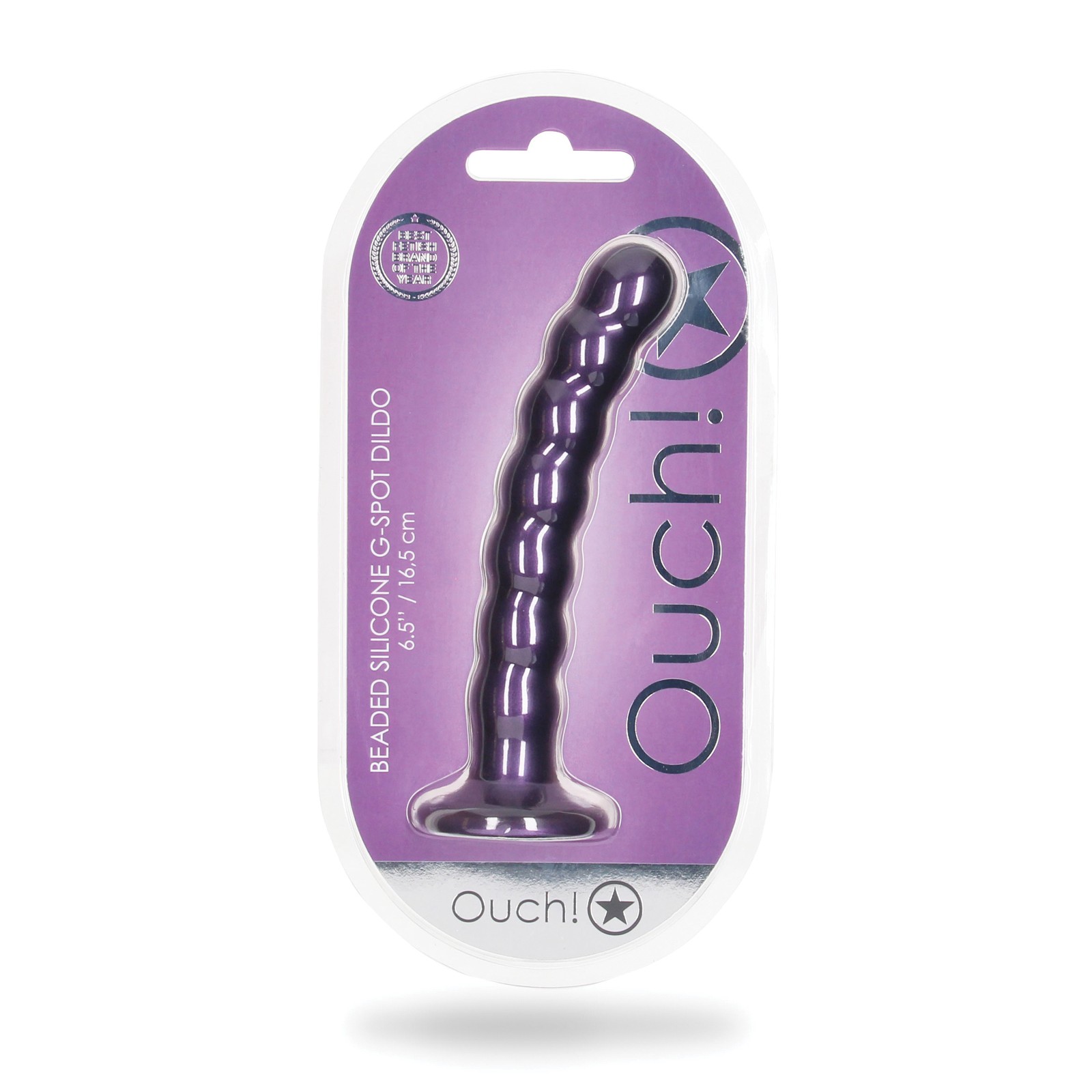 Beaded G-Spot Dildo - Metallic Pleasure