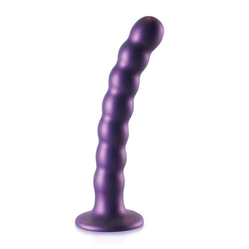 Beaded G-Spot Dildo - Metallic Pleasure