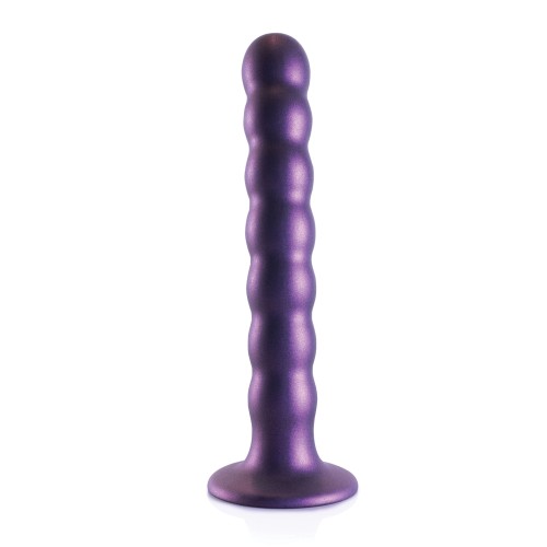 Beaded G-Spot Dildo - Metallic Pleasure