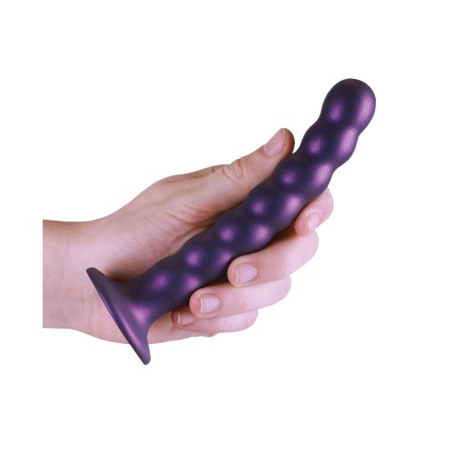 Beaded G-Spot Dildo - Metallic Pleasure