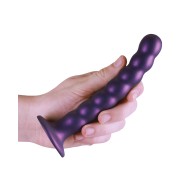 Beaded G-Spot Dildo - Metallic Pleasure