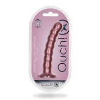 Shots Ouch 6.5 Inch Beaded G-Spot Dildo Rose Gold