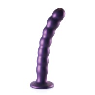 Dildo Beaded G-Spot 8" - Púrpura Metalizado