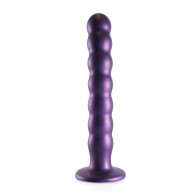 Dildo Beaded G-Spot 8" - Púrpura Metalizado