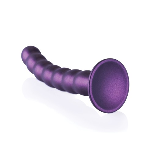 Dildo Beaded G-Spot 8" - Púrpura Metalizado