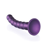 Dildo Beaded G-Spot 8" - Púrpura Metalizado