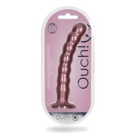 Shots Ouch 8" Beaded G-Spot Dildo Rose Gold