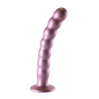 Shots Ouch 8" Beaded G-Spot Dildo Rose Gold