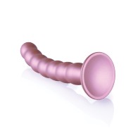 Shots Ouch 8" Beaded G-Spot Dildo Rose Gold