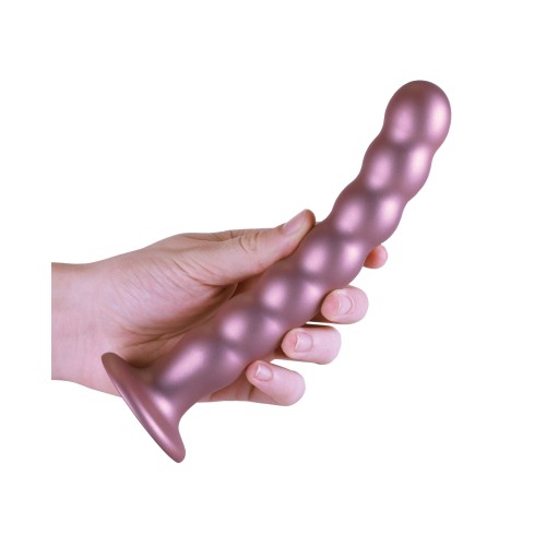 Shots Ouch 8" Beaded G-Spot Dildo Rose Gold