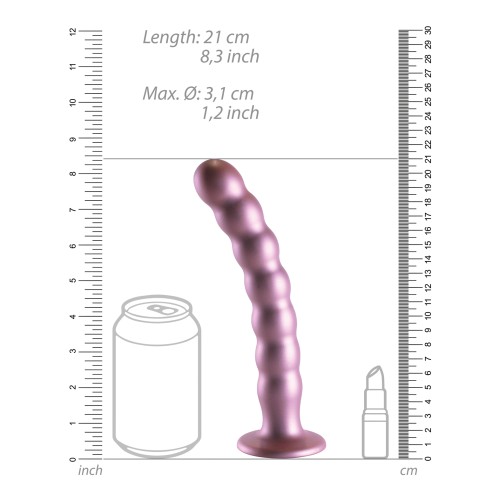 Shots Ouch 8" Beaded G-Spot Dildo Rose Gold