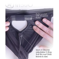 Shots Ouch Vibrating Strap On Boxer Black XXL