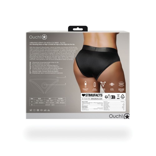 Bragas Strap On Vibrantes Ouch Negras XL/XXL