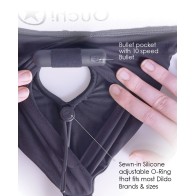 Ouch Vibrating Strap On Brief Black XL/XXL