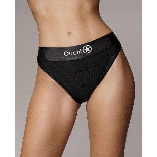 Shots Ouch Vibrating Strap-On in Black