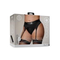 Shots Ouch Vibrating Strap On Thong Black XL/XXL