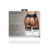 Shots Ouch Vibrating Strap On Thong Black XL/XXL