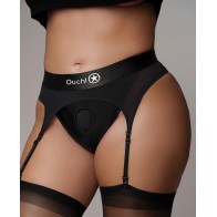 Shots Ouch Vibrating Strap On Thong Black XL/XXL