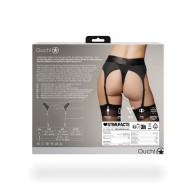 Shots Ouch Vibrating Strap On Thong Black