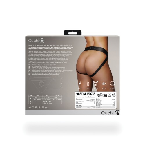 Arnés de Panty Vibrante Shots Ouch Strap On Negro Mediano Grande