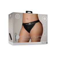 Shots Ouch Vibrating Strap On Panty Harness Black