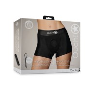 Shots Ouch Boxer Vibrante Strap-On - Negro